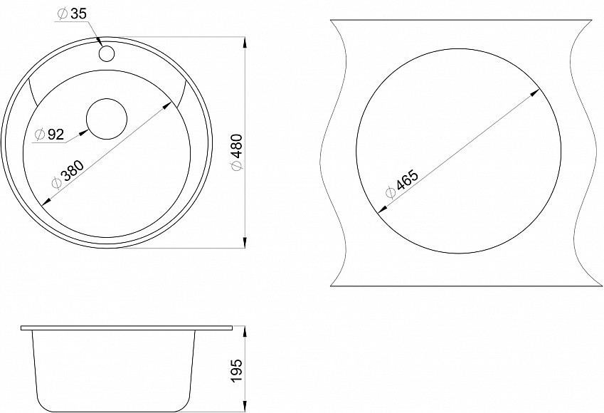 Кухонная мойка Granula ST-4802 (графит) Кухонная мойка Granula ST-4802 (графит)