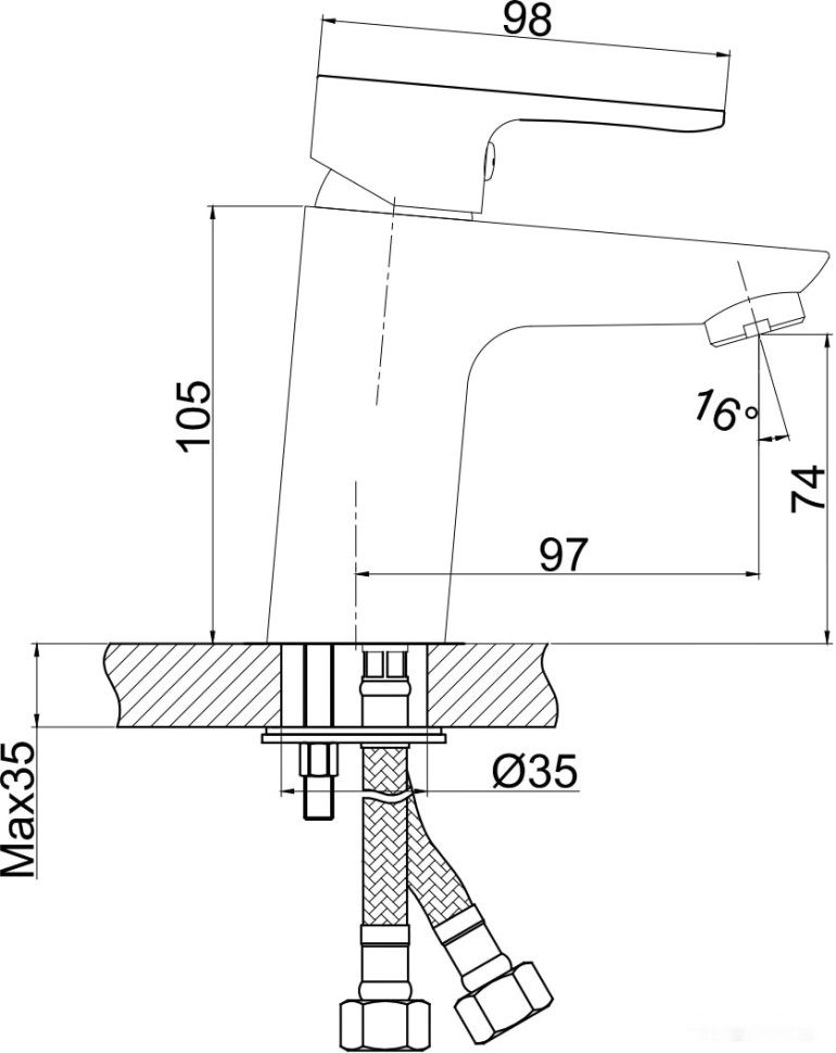 Смеситель Cersanit Cersania 63030