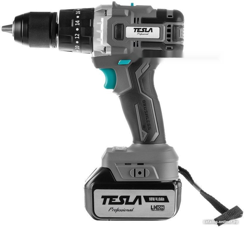 Дрель-шуруповерт Tesla TCD18HD 840374 (с 2-мя АКБ, кейс)