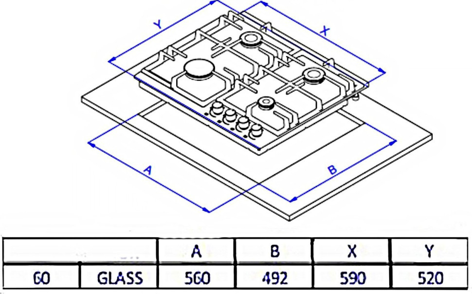 Варочная панель Weissgauff HGG 631 BGV