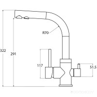 Смеситель AquaSanita Akvaduo 2663 710 белый