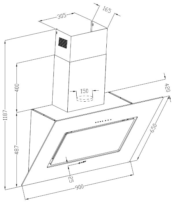 Вытяжка LEX Leila 900 White Вытяжка LEX Leila 900 White