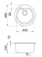 Кухонная мойка Elleci Ego Round Bianco Antico 62