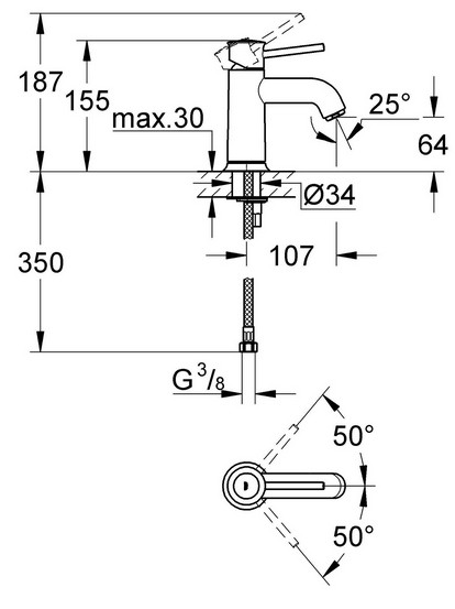 Смеситель Grohe BauClassic 23162000 Смеситель Grohe BauClassic 23162000