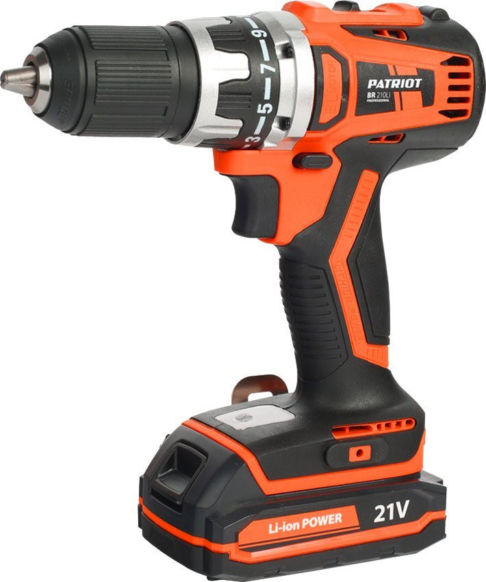 Дрель-шуруповерт Patriot BR 210Li 180301550 (с 2-мя АКБ, кейс)