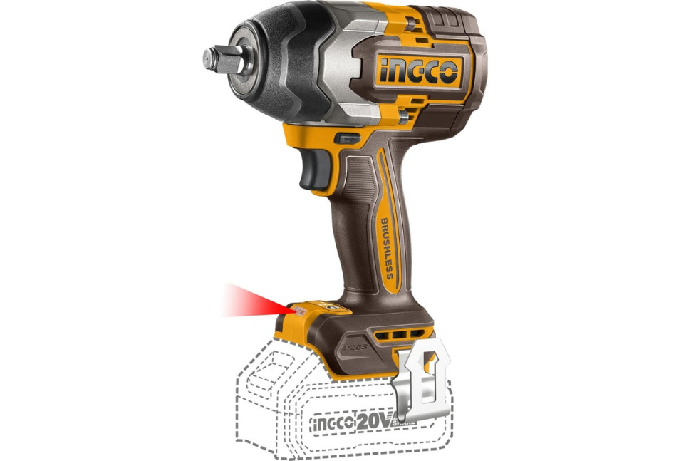 Гайковерт Ingco CIWLI2085 (с 2-мя АКБ, кейс)