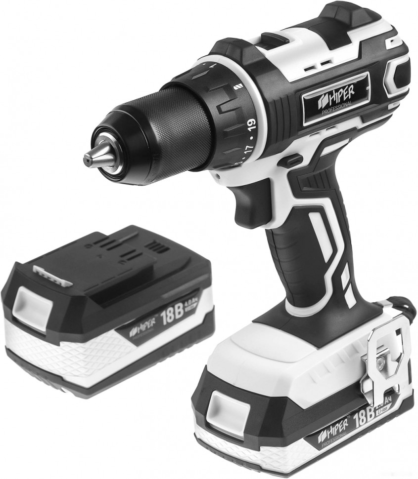 Дрель-шуруповерт HIPER HCD18C KIT (с 2-мя АКБ, кейс) Дрель-шуруповерт HIPER HCD18C KIT (с 2-мя АКБ, кейс)