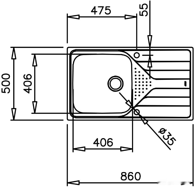 Кухонная мойка Teka Universe 50 T-XP 1B 1D MAX POLISHED Кухонная мойка Teka Universe 50 T-XP 1B 1D MAX POLISHED
