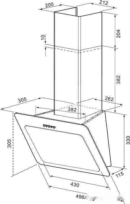 Вытяжка Krona Liva 500 PB (белый) Вытяжка Krona Liva 500 PB (белый)