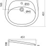 Умывальник Santek Бриз-55 1.WH11.0.460+1.WH11.0.595