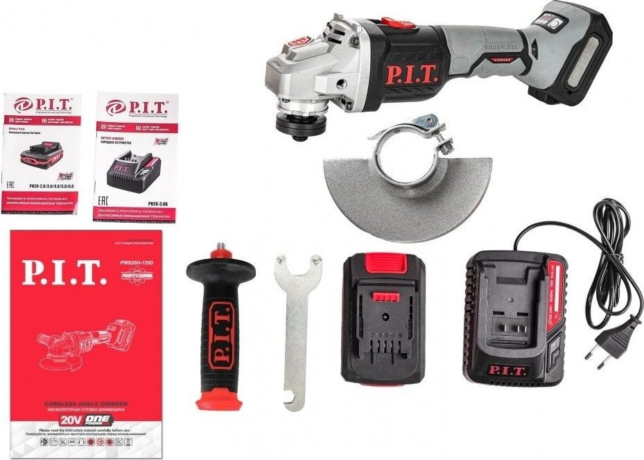 Угловая шлифмашина P.I.T. PWS20H-125D/1 (с 1-им АКБ, кейс) Угловая шлифмашина P.I.T. PWS20H-125D/1 (с 1-им АКБ, кейс)