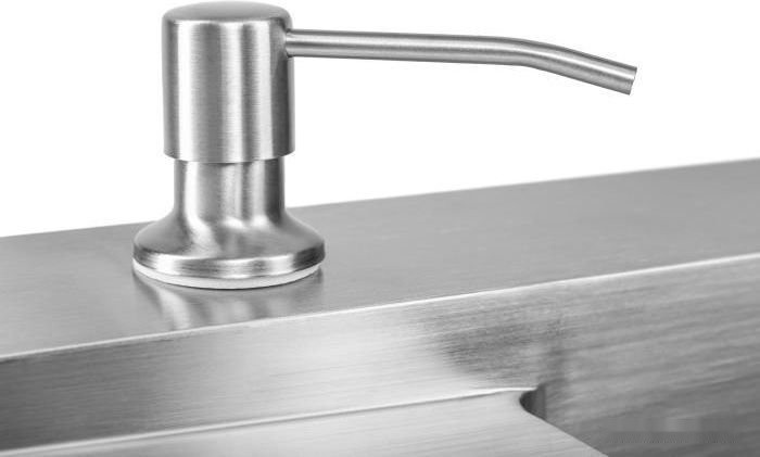 Кухонная мойка Saniteco 6550-R (с сифоном, дозатором и коландером) Кухонная мойка Saniteco 6550-R (с сифоном, дозатором и коландером)