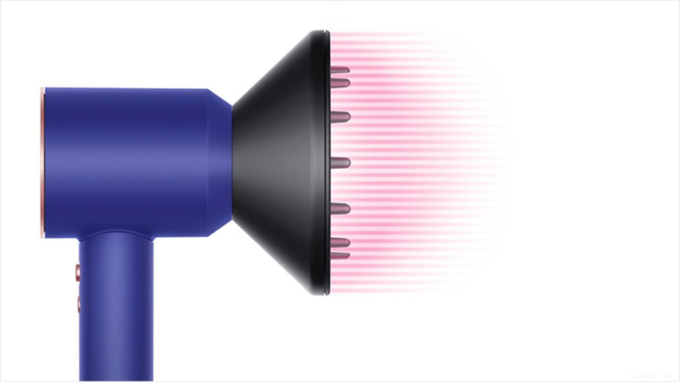 Фен Dyson HD07 Supersonic 426081-01 (синий/розовое золото)