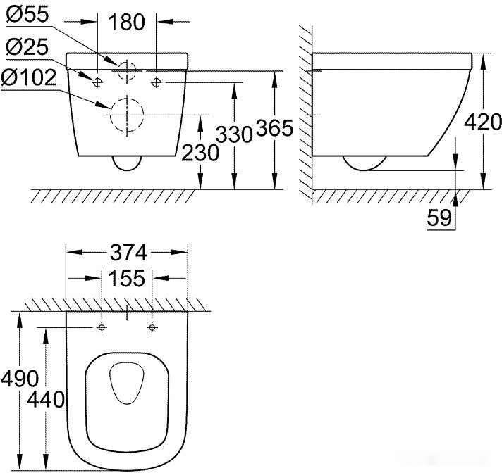 Унитаз Grohe Euro 39206000
