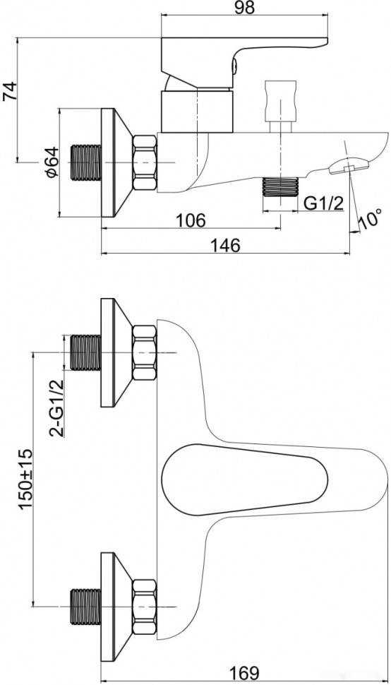 Смеситель Cersanit Cersania 63031 Смеситель Cersanit Cersania 63031