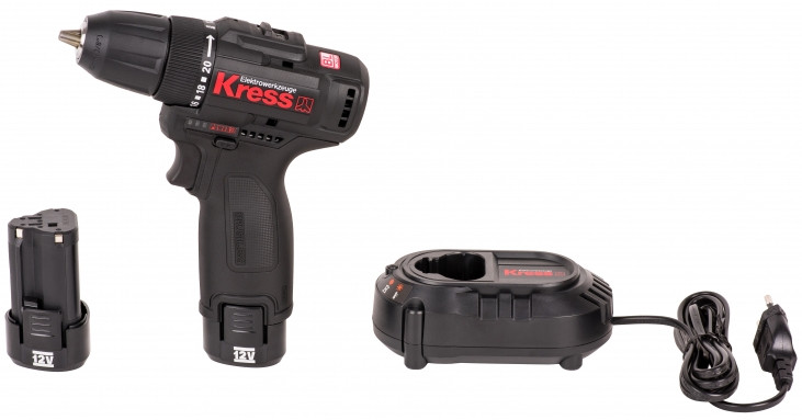 Дрель-шуруповерт Kress KU202.1 (с 2-мя АКБ, кейс)