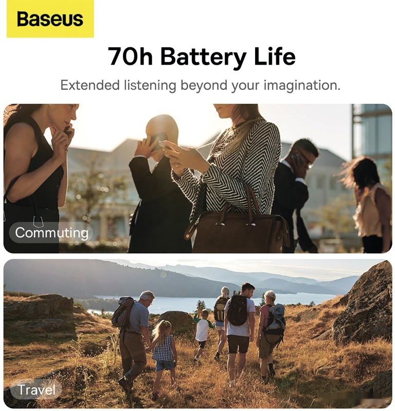 Наушники Baseus Bowie H1 (черный) Наушники Baseus Bowie H1 (черный)