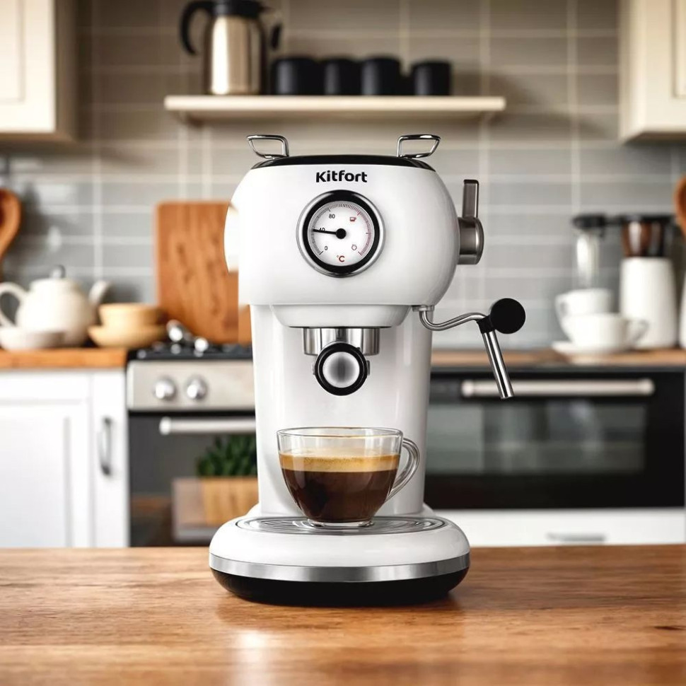 Рожковая кофеварка Kitfort KT-7219 Рожковая кофеварка Kitfort KT-7219