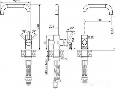 Смеситель Paulmark Logas Lo213021-310 (серый)