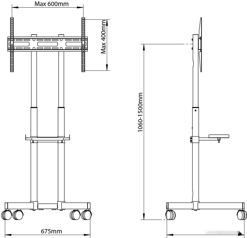 Кронштейн Arm Media PT-Stand-7 (черный) Кронштейн Arm Media PT-Stand-7 (черный)