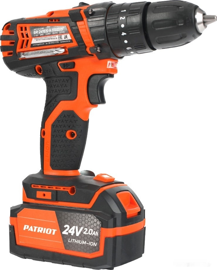 Дрель-шуруповерт Patriot BR 241ES-h 180201246 (с 2-мя АКБ, кейс) Дрель-шуруповерт Patriot BR 241ES-h 180201246 (с 2-мя АКБ, кейс)