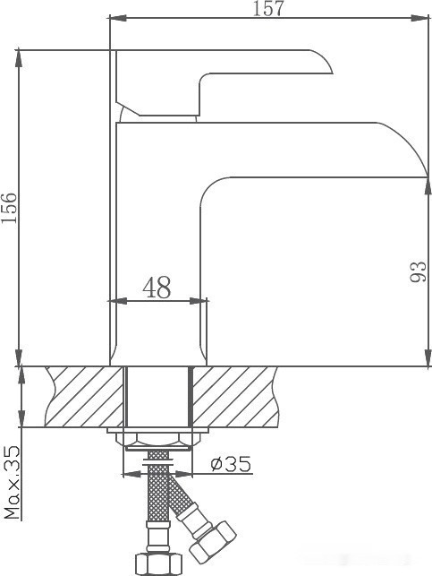 Смеситель Haiba HB10805-8 (белый)