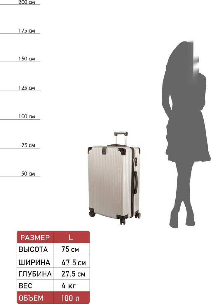 Чемодан-спиннер Supra Luggage STS-1003-L (Silver Quartz) Чемодан-спиннер Supra Luggage STS-1003-L (Silver Quartz)