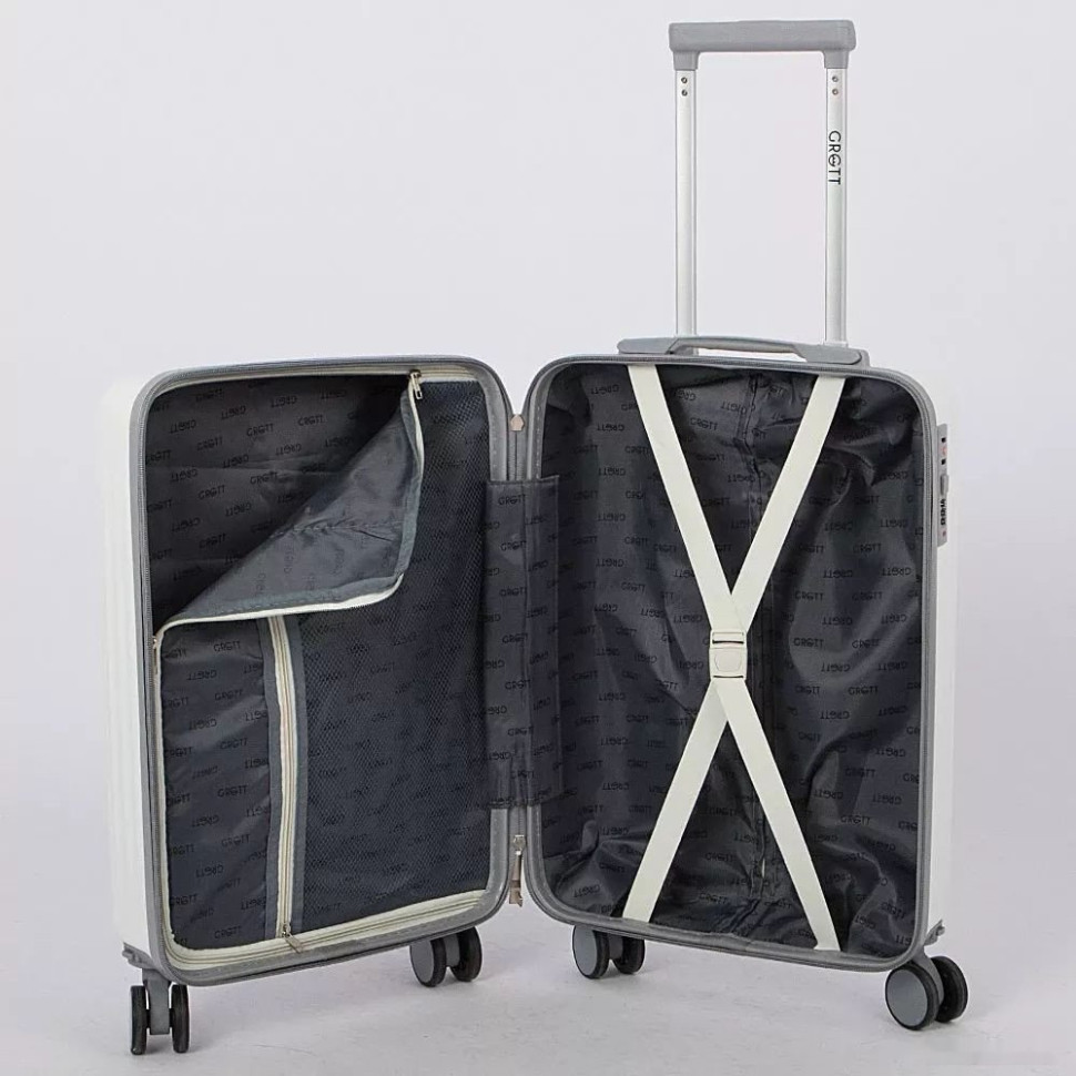 Чемодан-спиннер Grott 340-614/5-20 (белый) Чемодан-спиннер Grott 340-614/5-20 (белый)