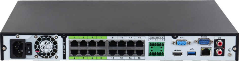 Видеорегистратор наблюдения Dahua DHI-NVR5232-16P-EI Видеорегистратор наблюдения Dahua DHI-NVR5232-16P-EI