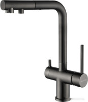 Смеситель Paulmark Serpentine Se213222-GM (вороненая сталь)