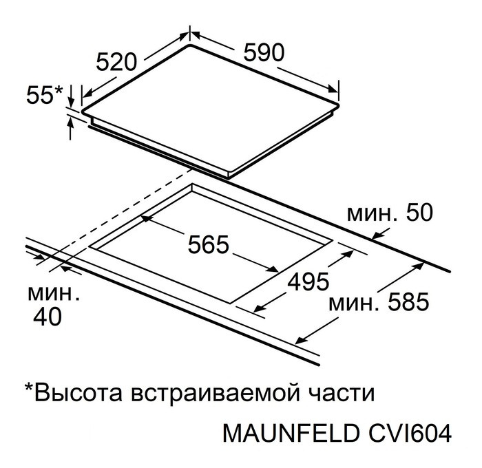 Варочная панель Maunfeld CVI604SBEXBK Варочная панель Maunfeld CVI604SBEXBK