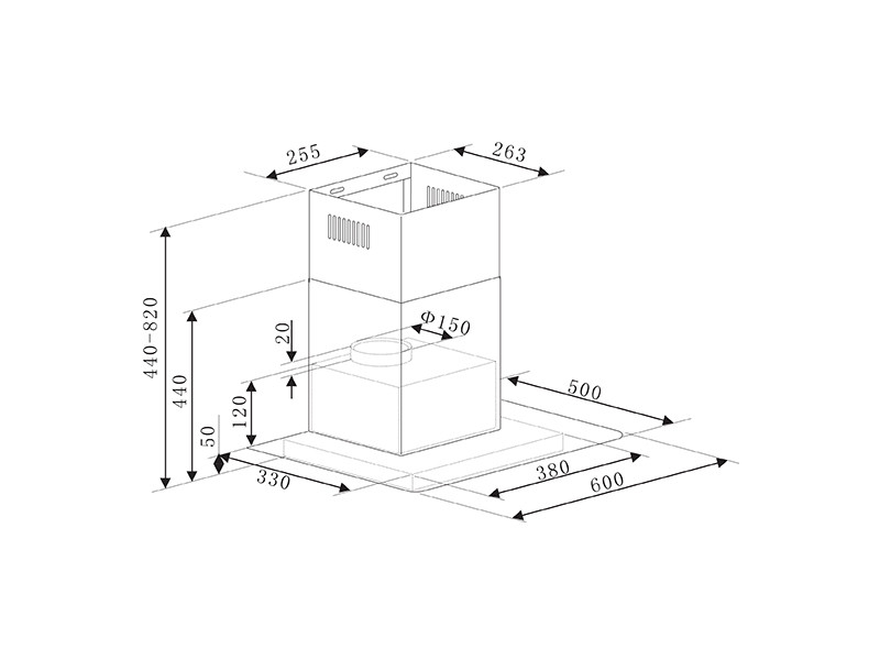 Вытяжка Oasis MB-60S (P)