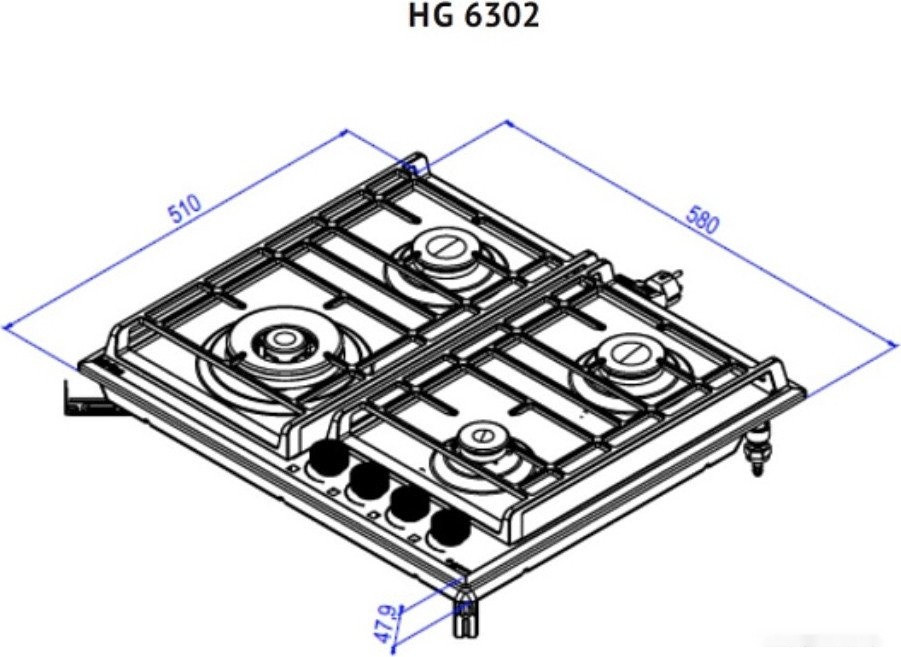 Варочная панель Korting HG 6302 CTB Варочная панель Korting HG 6302 CTB
