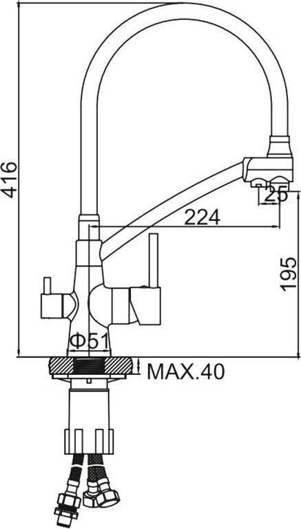 Смеситель Ledeme L4855D-12 Смеситель Ledeme L4855D-12