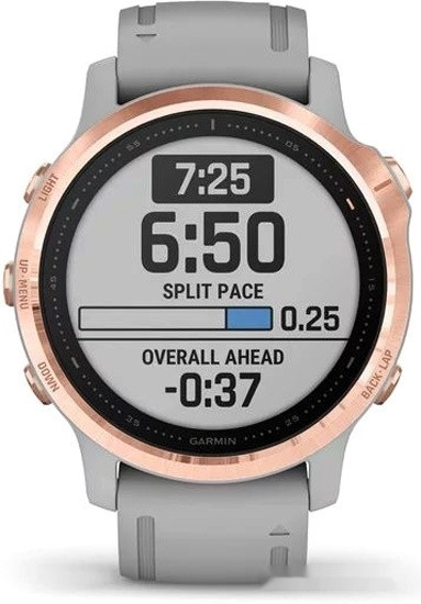 Умные часы Garmin Fenix 6s Sapphire (розовое золото/серый)