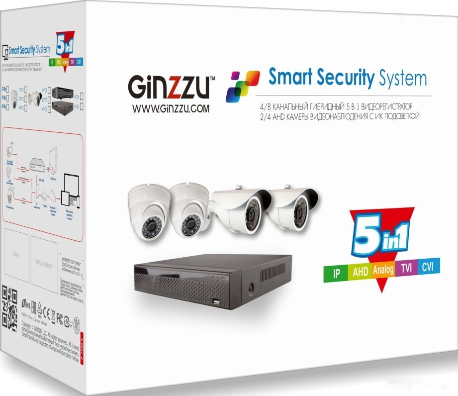 Видеорегистратор наблюдения Ginzzu HK-447N Видеорегистратор наблюдения Ginzzu HK-447N