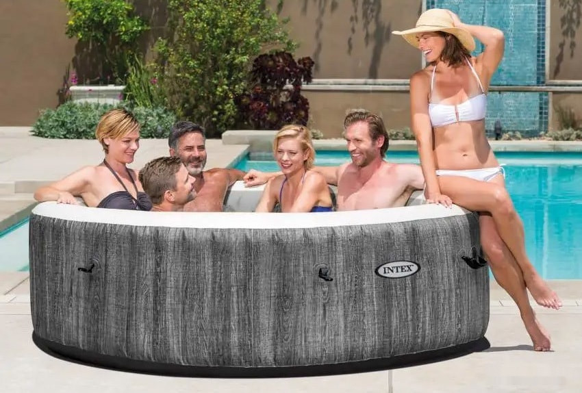 Бассейн INTEX Bubble Massage Deluxe 28440 (196x71) с джакузи