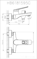 Смеситель Haiba HB60595 (хром)