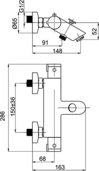 Смеситель Rubineta Thermo-10/K Смеситель Rubineta Thermo-10/K