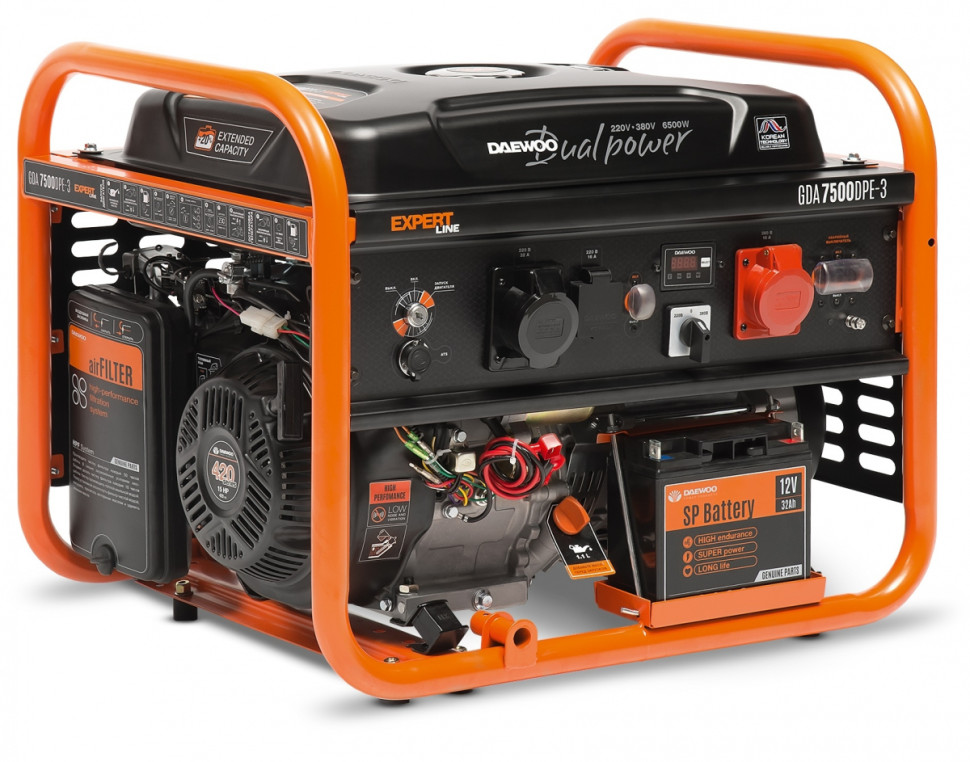 Генератор Daewoo Power GDA 7500DPE-3