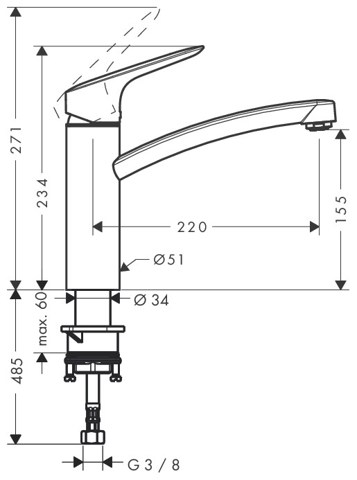 Смеситель Hansgrohe Logis 71832000 Смеситель Hansgrohe Logis 71832000