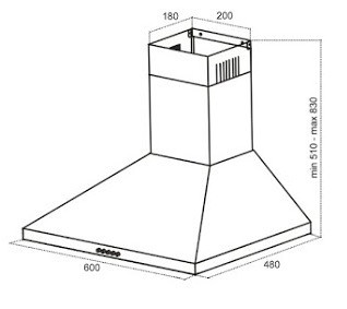 Вытяжка Germes Piramida 60 White Вытяжка Germes Piramida 60 White