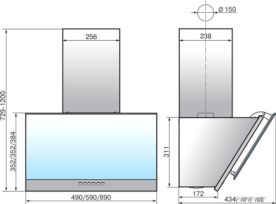 Вытяжка Elikor Рубин S4 90П-700-Э4Д антрацит/черн. Вытяжка Elikor Рубин S4 90П-700-Э4Д антрацит/черн.