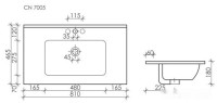 Умывальник Ceramica Nova Element CN7005MB