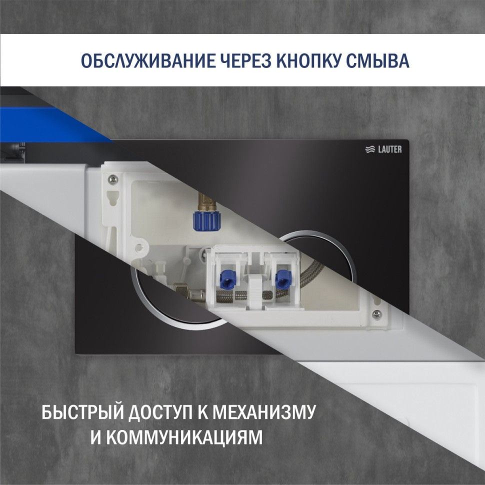 Система инсталляции Lauter 21901001 с кнопкой 219704E (черный) Система инсталляции Lauter 21901001 с кнопкой 219704E (черный)