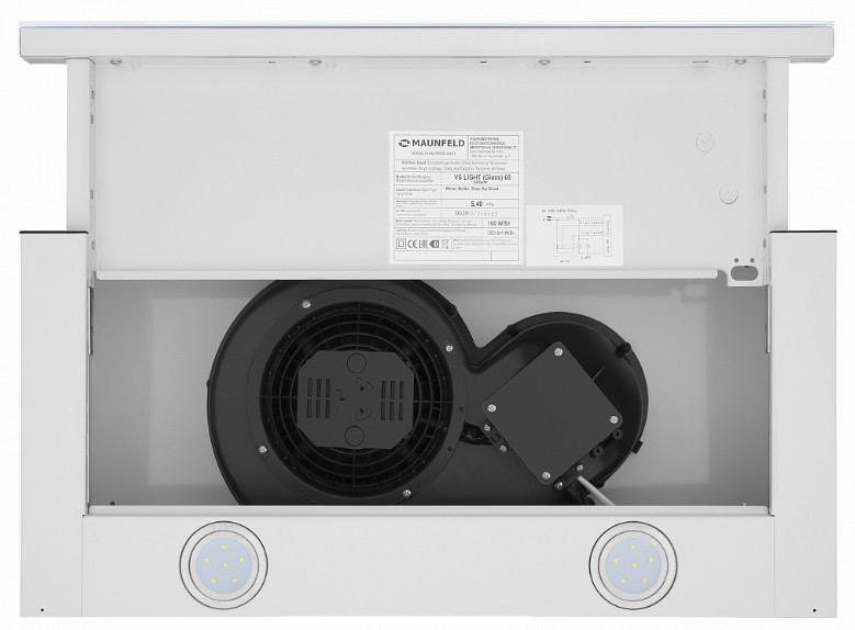 Вытяжка Maunfeld VS Light (Glass) 60 (белое стекло) Вытяжка Maunfeld VS Light (Glass) 60 (белое стекло)
