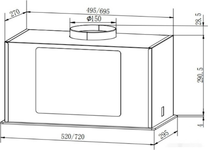 Вытяжка Faber Aria BK 72 305.0702.958