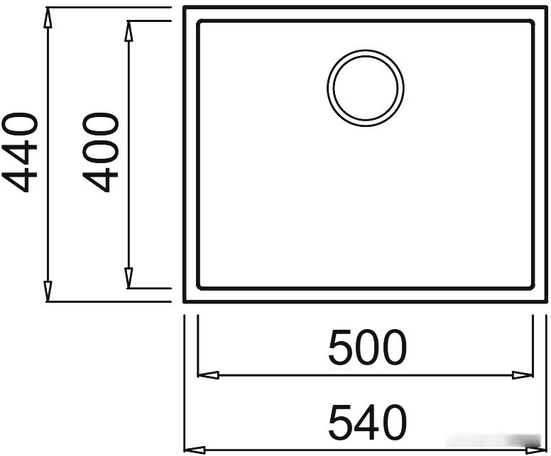 Кухонная мойка Elleci Quadra 105 Undermount Cemento 48 Кухонная мойка Elleci Quadra 105 Undermount Cemento 48