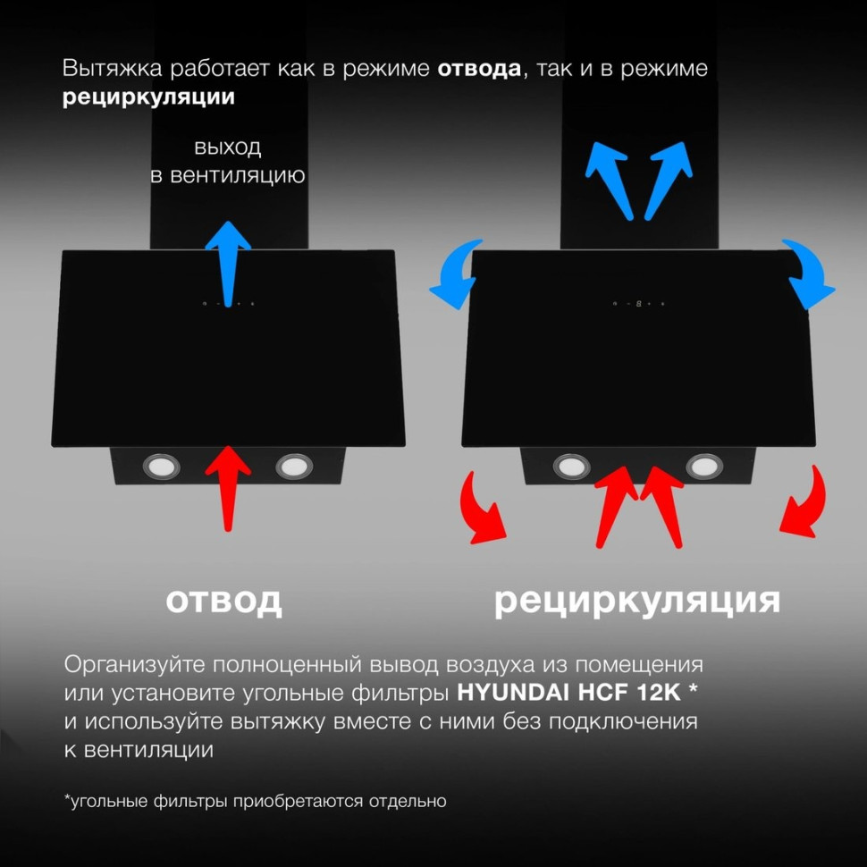 Вытяжка Hyundai HGH 6840 BG Вытяжка Hyundai HGH 6840 BG