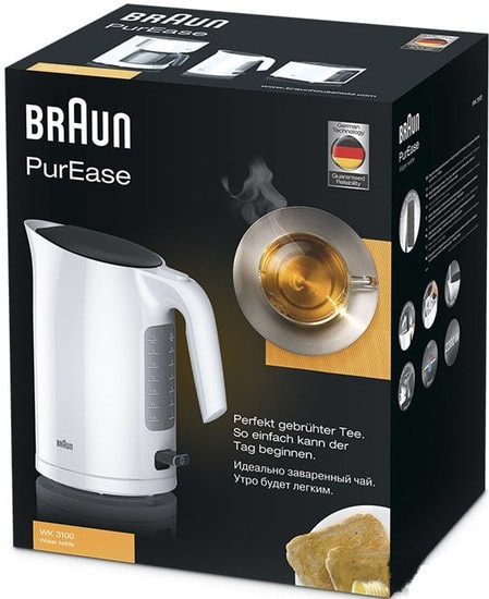 Электрический чайник Braun PurEase WK 3100 WH Электрический чайник Braun PurEase WK 3100 WH